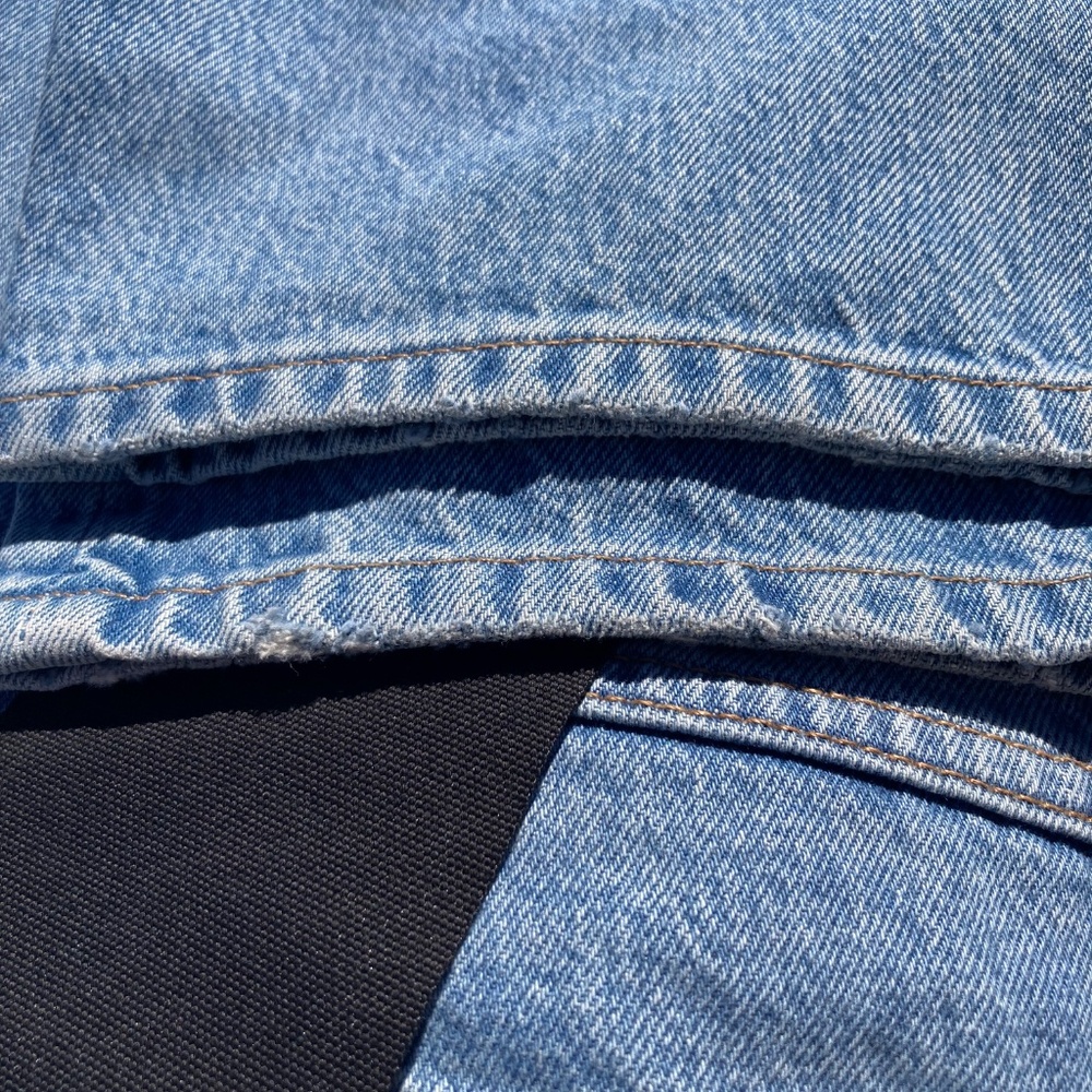 The Kooples Jeans Straight Loose blue denim button fly size 31 New - Picture 13 of 13